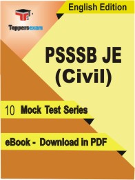 PSSSB JE (Civil) PDF Book In English - Mock Test/Practice Set