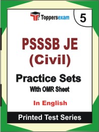 PSSSB JE (Civil) Book in English - Mock Test / Practice Set