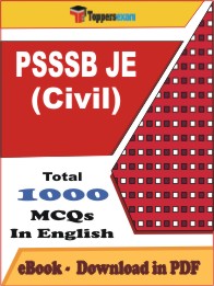 PSSSB JE (Civil) PDF Book In English - MCQ / Objective Questions