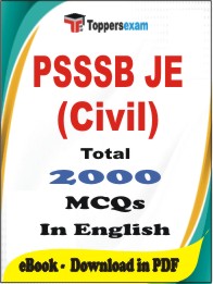 PSSSB JE (Civil) PDF Book In English - MCQ / Objective Questions