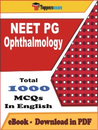 NEET PG Ophthalmology PDF Book In English - MCQ / Objective Questions