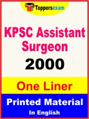 KPSC Assistant Surgeon One Liner Book in English