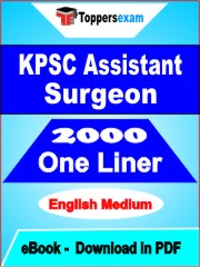 KPSC Assistant Surgeon One Liner Book PDF in English