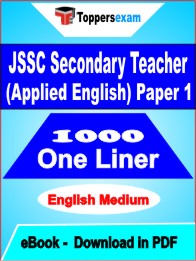 JSSC Secondary Teacher (Applied English) Paper 1 One Liner Book PDF in English