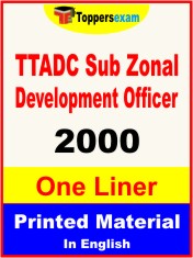 TTADC Sub Zonal Development Officer One Liner Book in English