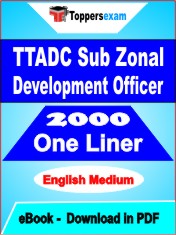 TTADC Sub Zonal Development Officer One Liner Book PDF in English