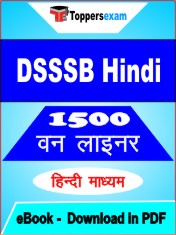 DSSSB Hindi One Liner Book PDF in Hindi