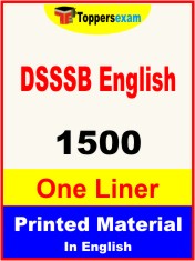DSSSB English One Liner Book in English