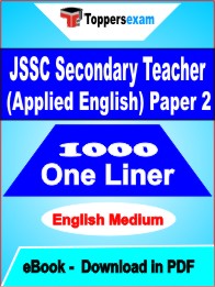 JSSC Secondary Teacher (Applied English) Paper 2 One Liner Book PDF in English