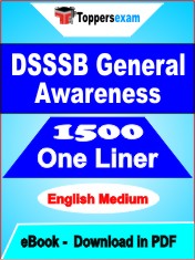 DSSSB General Awareness One Liner Book PDF in English