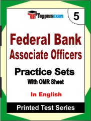 Federal Bank Associate Officers Book in English - Mock Test / Practice Set