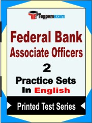Federal Bank Associate Officers Book in English - Question Paper / Practice Set