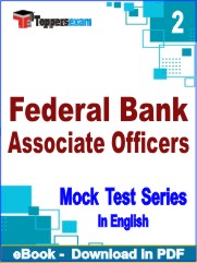 Federal Bank Associate Officers PDF Book In English - Question Paper