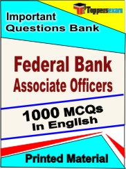Federal Bank Associate Officers Book in English - Objective MCQ