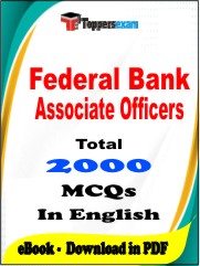 Federal Bank Associate Officers PDF Book In English - MCQ / Objective Questions