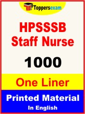 HPSSSB Staff Nurse One Liner Book in English