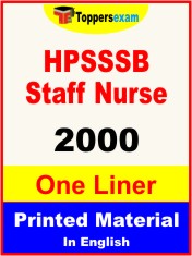 HPSSSB Staff Nurse One Liner Book in English