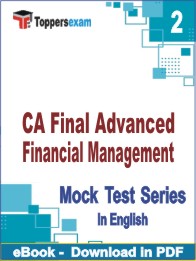 CA Final Advanced Financial Management PDF Book In English - Question Paper