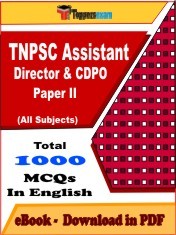 EBook of TNPSC Assistant Director & CDPO (Paper 2), PDF Format in English