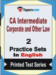 CA Intermediate Corporate and Other Law Book in English - Question Paper / Practice Set