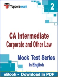 CA Intermediate Corporate and Other Law PDF Book In English - Question Paper