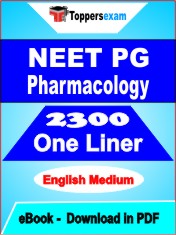 NEET PG Pharmacology One Liner Book PDF in English