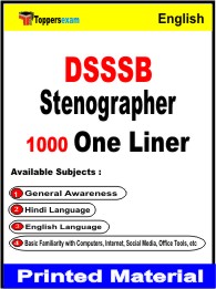DSSSB Stenographer One Liner Book in English