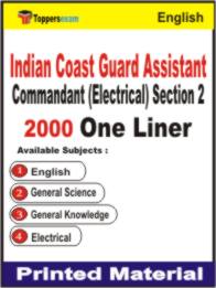 Indian Coast Guard Assistant Commandant (Electrical) Section 2 One Liner Book in English