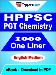 HPPSC PGT Chemistry One Liner Book in English