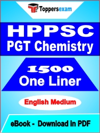 HPPSC PGT Chemistry One Liner Book in PDF English
