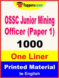 OSSC Junior Mining Officer (Paper 1) One Liner Book in English