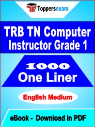 TRB TN Computer Instructor Grade 1 One Liner Book PDF in English