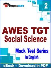 AWES TGT Social Science PDF Book In English - Question Paper
