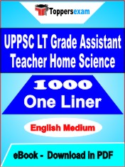 UPPSC LT Grade Assistant Teacher Home Science One Liner Book PDF in English