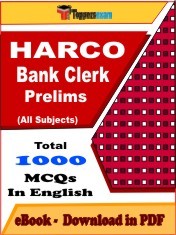 EBook of HARCO Bank Clerk (Prelims), PDF Format in English
