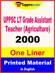 UPPSC LT Grade Assistant Teacher (Agriculture) One Liner Book in English