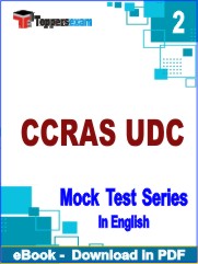 CCRAS UDC PDF Book In English - Question Paper