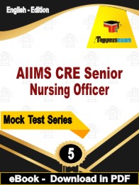 AIIMS CRE Senior Nursing Officer Test PDF Book In English - Practice Set