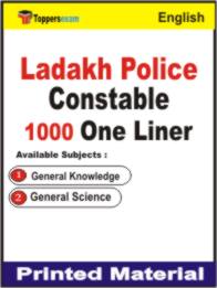 Ladakh Police Constable One Liner Book in English