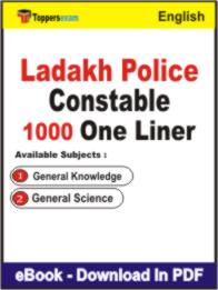 Ladakh Police Constable One Liner Book PDF in English
