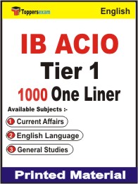 IB ACIO Tier 1 One Liner Book in English.