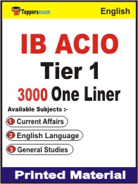 IB ACIO Tier 1 One Liner Book in English.