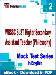 WBSSC SLST Higher Secondary Assistant Teacher (Philosophy) PDF Book In English - Question Paper