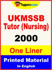 UKMSSB Tutor (Nursing) One Liner Book in English