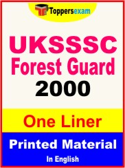 UKSSSC Forest Guard One Liner Book in English