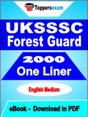UKSSSC Forest Guard One Liner Book PDF in English