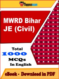 MWRD Bihar JE (Civil) PDF Book In English - MCQ / Objective Questions