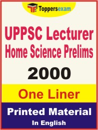 UPPSC Lecturer Home Science Prelims One Liner Book in English.