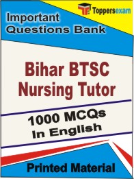 Bihar BTSC Nursing Tutor Book in English - Objective MCQ