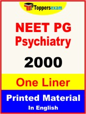NEET PG Psychiatry One Liner Book in English